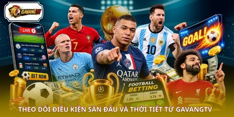 Theo dõi điều kiện sân đấu và thời tiết từ GAVANGTV