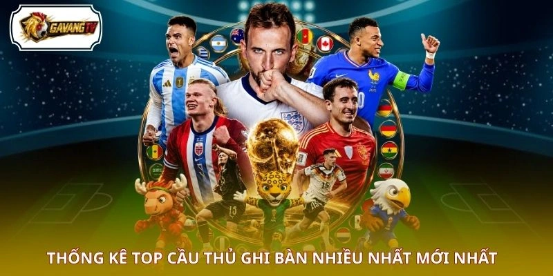 Thống kê top cầu thủ ghi bàn nhiều nhất mới nhất
