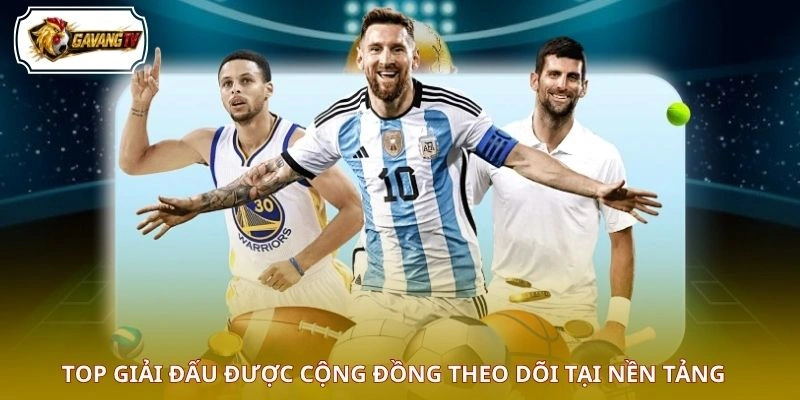 Top giải đấu được cộng đồng theo dõi tại nền tảng
